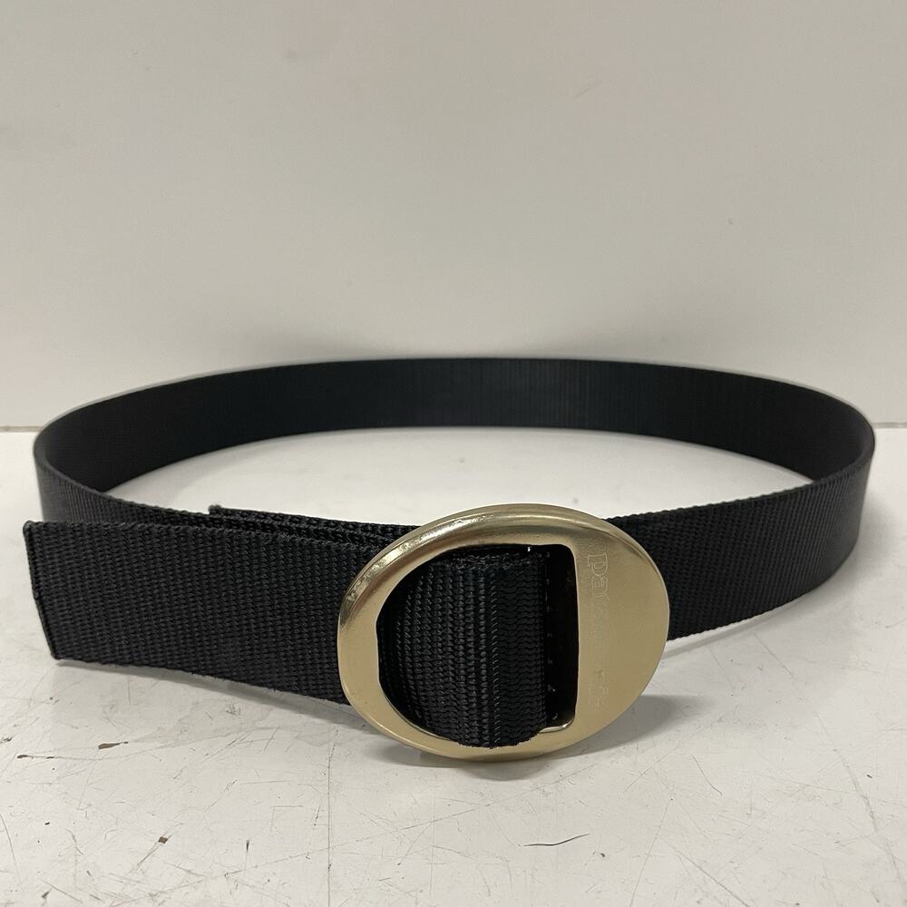 Patagonia Tech Web Belt Adjustable Military Black Nylon Aluminum Buckle Unisex